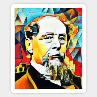 Charles Dickens Abstract Portrait | charlles dickens abstract artwork 15 Sticker